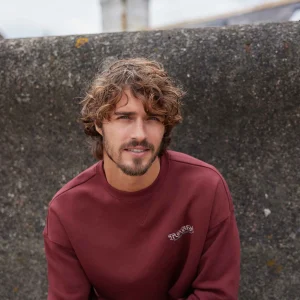 Sale TOG24 Lytham Men's Crew Neck Sweatshirt Port |