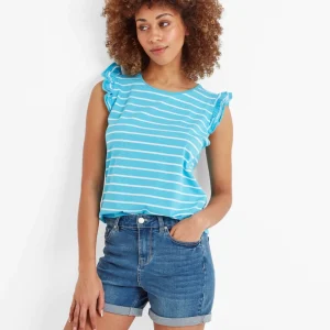 Hot TOG24 Maribel Womens Vest Blue Tide Stripe