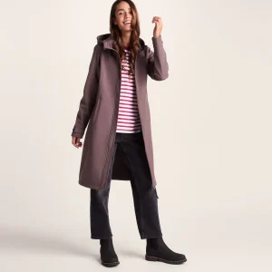 Clearance TOG24 Marina Womens Extra Long Softshell Jacket Dark Mauve