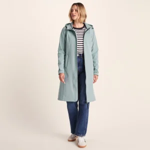 Clearance TOG24 Marina Womens Extra Long Softshell Jacket Misty Grey