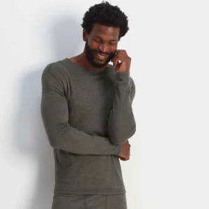 Sale TOG24 Meru Mens Cashmere Touch Crew Neck Dark Grey Marl |