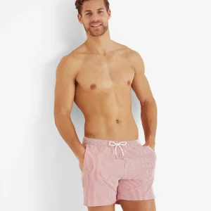 Clearance TOG24 Micah Men's Swim Shorts In | Washed Red Stripe