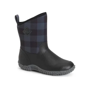 Hot TOG24 Muck Boots Muckster II Mid Womens Wellington Black/Grey Plaid