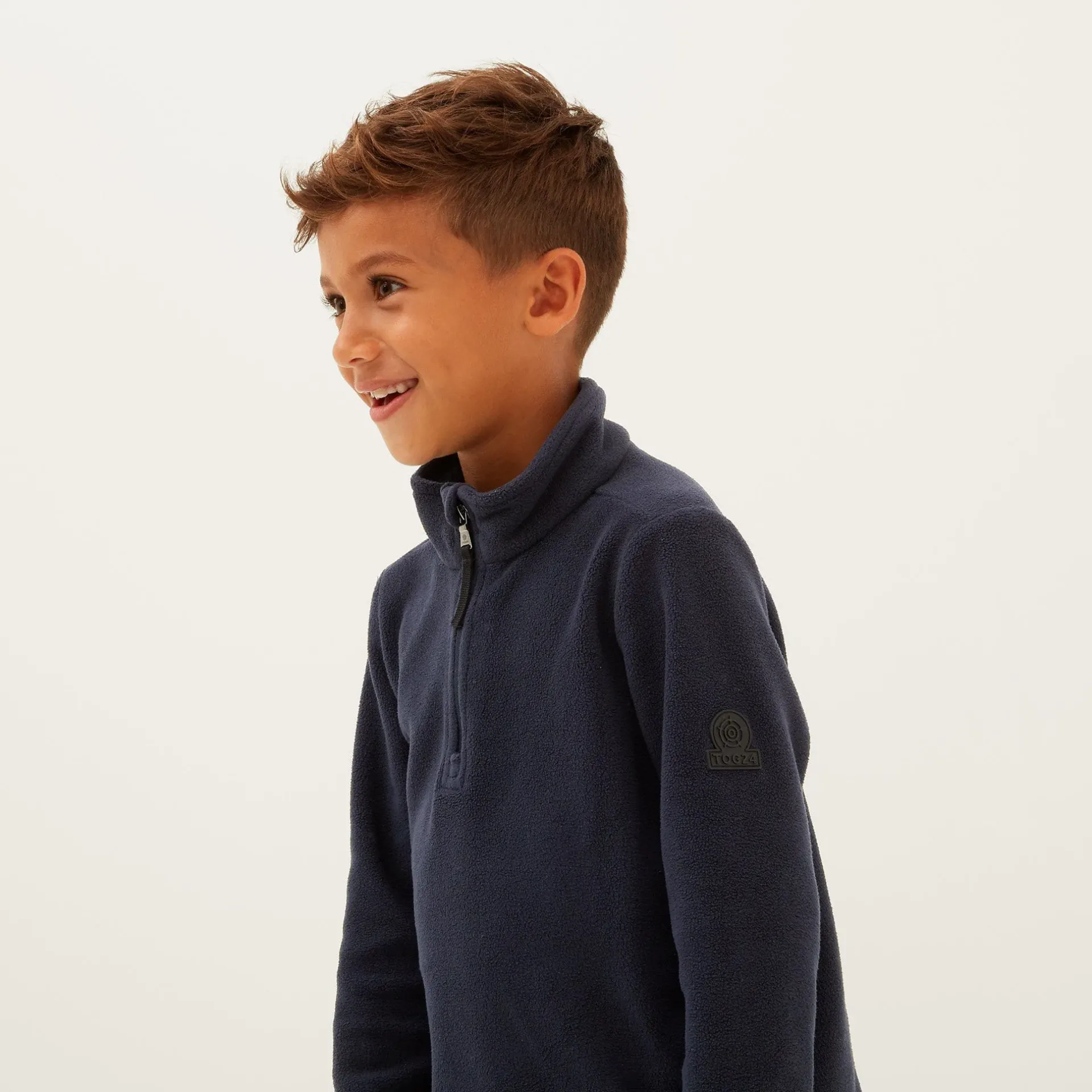 navy-toffolo-kids-zip-neck-pul-QINFyZPD-1.webp Hot TOG24 Toffolo Kids Zip Neck Pull-On Fleece | Navy