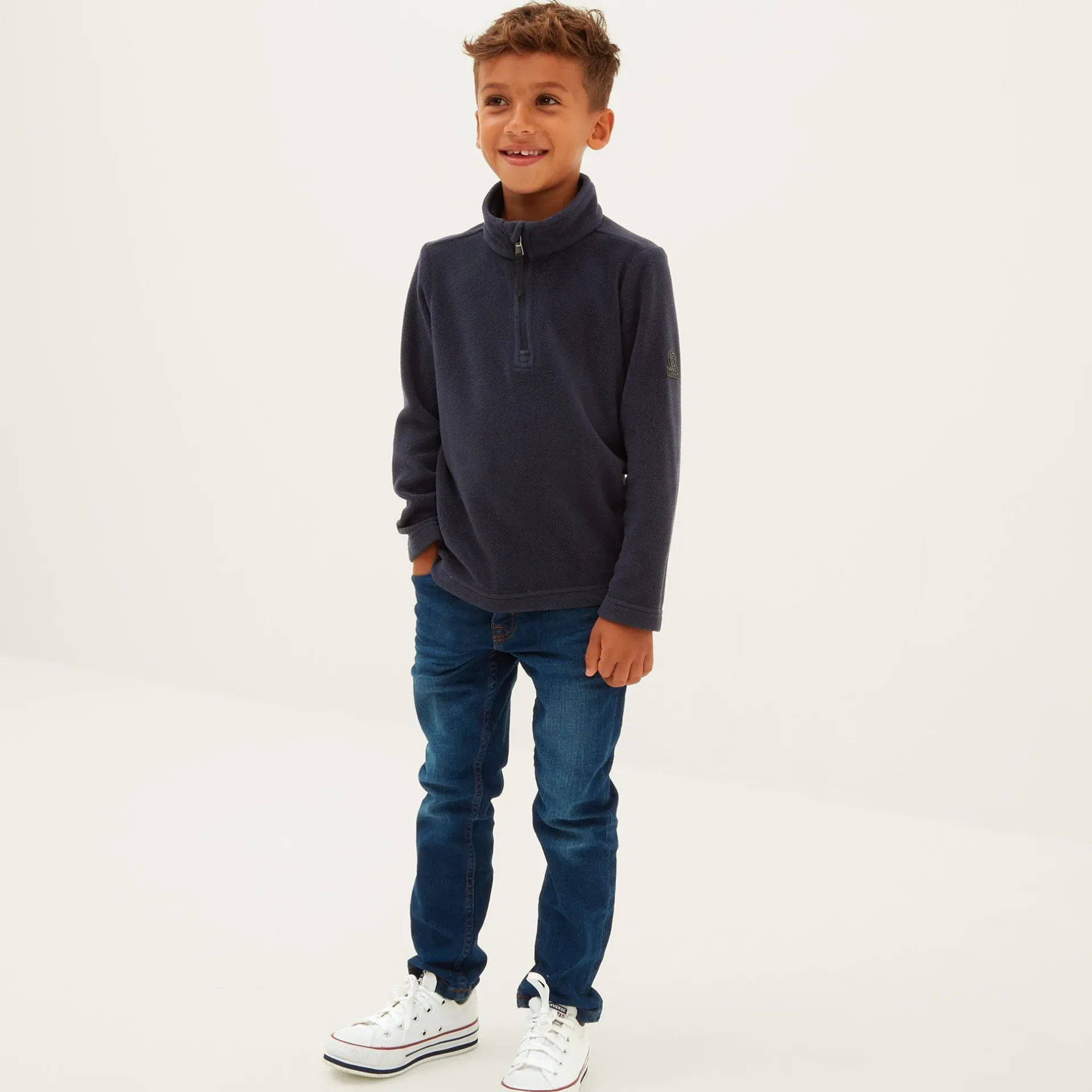 navy-toffolo-kids-zip-neck-pul-QINFyZPD-2.webp Hot TOG24 Toffolo Kids Zip Neck Pull-On Fleece | Navy