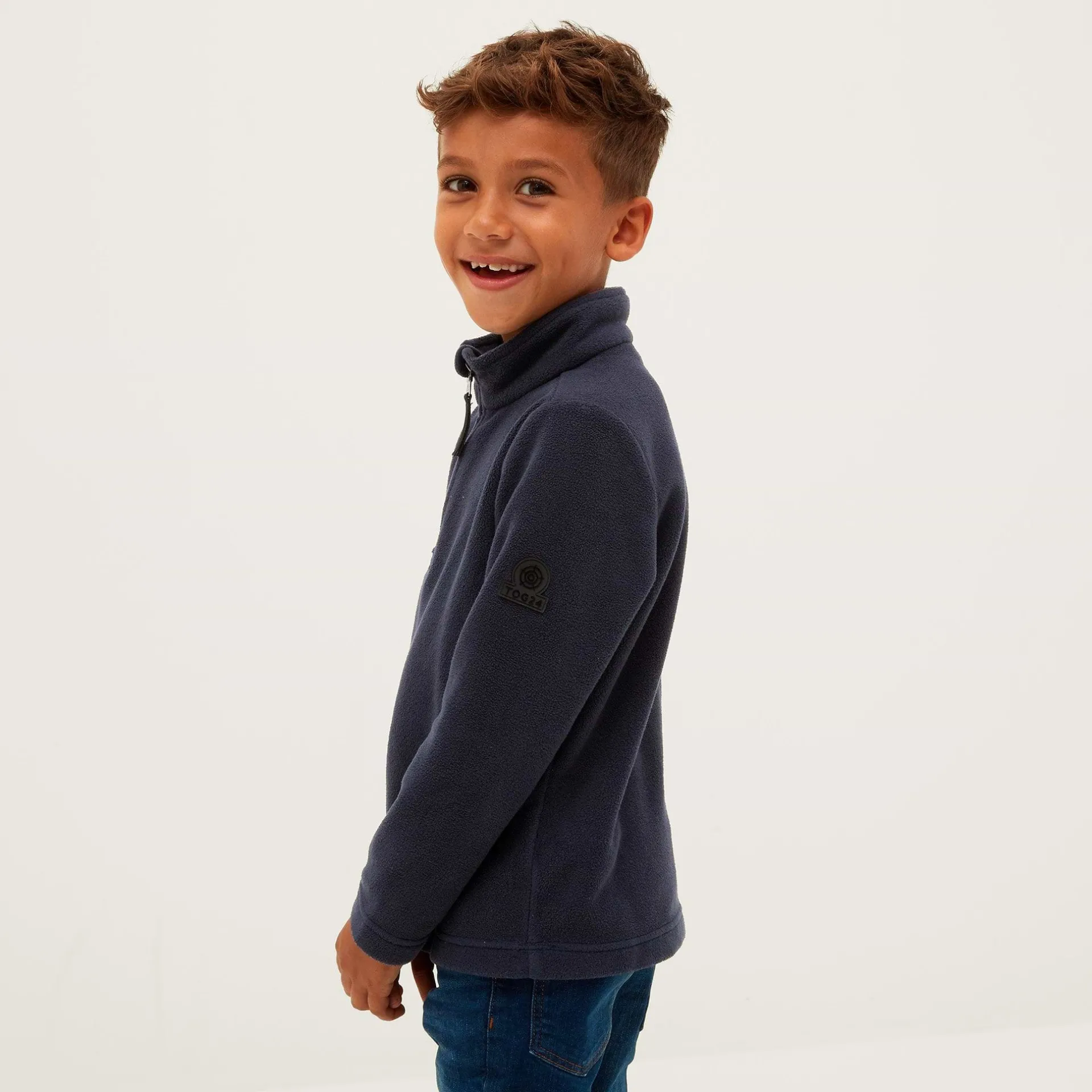 navy-toffolo-kids-zip-neck-pul-QINFyZPD-3.webp Hot TOG24 Toffolo Kids Zip Neck Pull-On Fleece | Navy