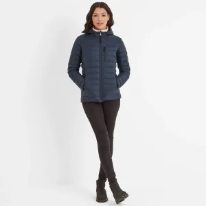Fashion TOG24 North Womens Hooded Jacket Dark Indigo
