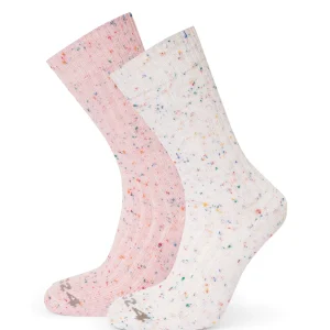 New TOG24 Opora 2Pack Womens Trek Socks Faded Pink/Vanilla