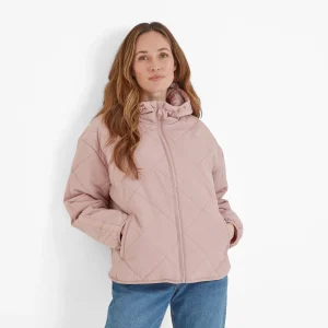 Outlet TOG24 Orford Womens Hooded Packaway Padded Jacket Faded Pink