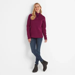 Best TOG24 Pearson Womens Fleece Zipneck In | Purple Berry Marl