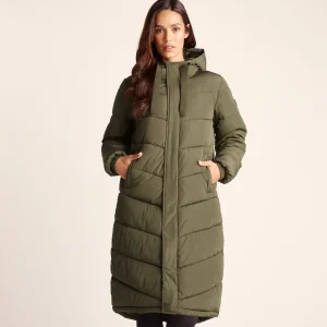 New TOG24 Raleigh Womens Extra Long Winter Jacket | Khaki