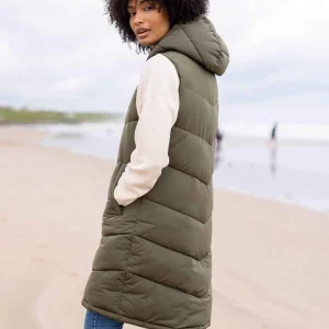 Best TOG24 Ranskill Womens Extra Long Winter Gilet | Khaki