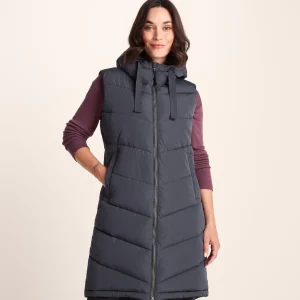 Discount TOG24 Ranskill Womens Long Insulated Gilet Washed Blue