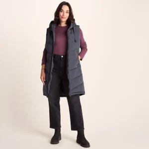 Discount TOG24 Ranskill Womens Long Insulated Gilet Washed Blue