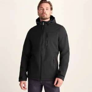 Online TOG24 Retner Mens Waterproof Softshell Hooded Jacket Black