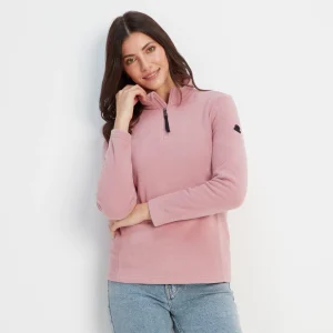 New TOG24 Revive Womens Quarter Zip Fleece Faded Pink