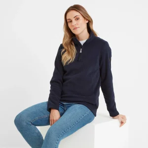 Best TOG24 Revive Womens Quarter Zip Fleece Dark Indigo