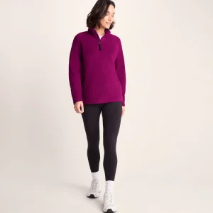 New TOG24 Revive Womens Quarter Zip Fleece Purple Berry