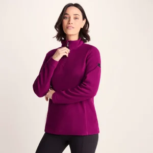 New TOG24 Revive Womens Quarter Zip Fleece Purple Berry