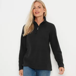 Outlet TOG24 Revive Womens Quarter Zip Fleece Black