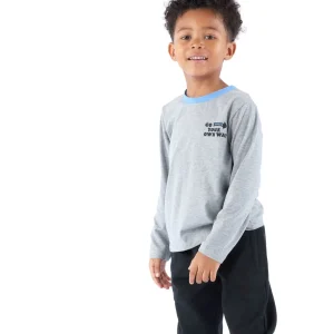 Hot TOG24 Ryeland Kids Shaun The Sheep T-Shirt LS Dark Grey Marl