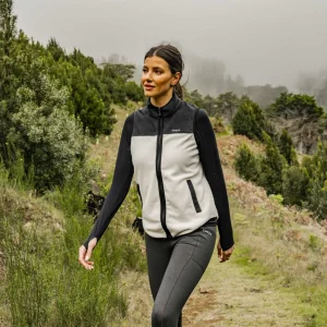 Discount TOG24 Sarel Women's Microfleece Gilet In Vanilla/Black |