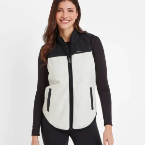 Discount TOG24 Sarel Women's Microfleece Gilet In Vanilla/Black |