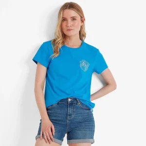Sale TOG24 Seaside Womens T-Shirt Azure Blue
