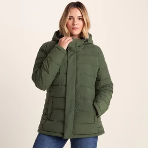 Best TOG24 Sleight Womens Padded Short Parka Dark Green