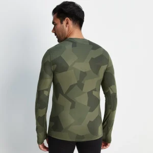 Outlet TOG24 Snowdon Mens Thermal Base Layer Top | Khaki Camo Print