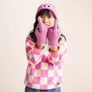 New TOG24 Soay Kids Shaun The Sheep Knit Gloves Piglet Pink