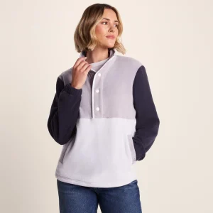 Discount TOG24 Symes Womens Fleece 1/2 Neck Lavender Grey/Oxford Blue