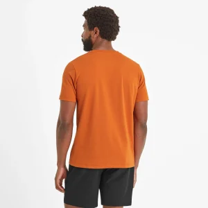 Clearance TOG24 Talen Mens Tech Short Sleeve Top Dark Orange