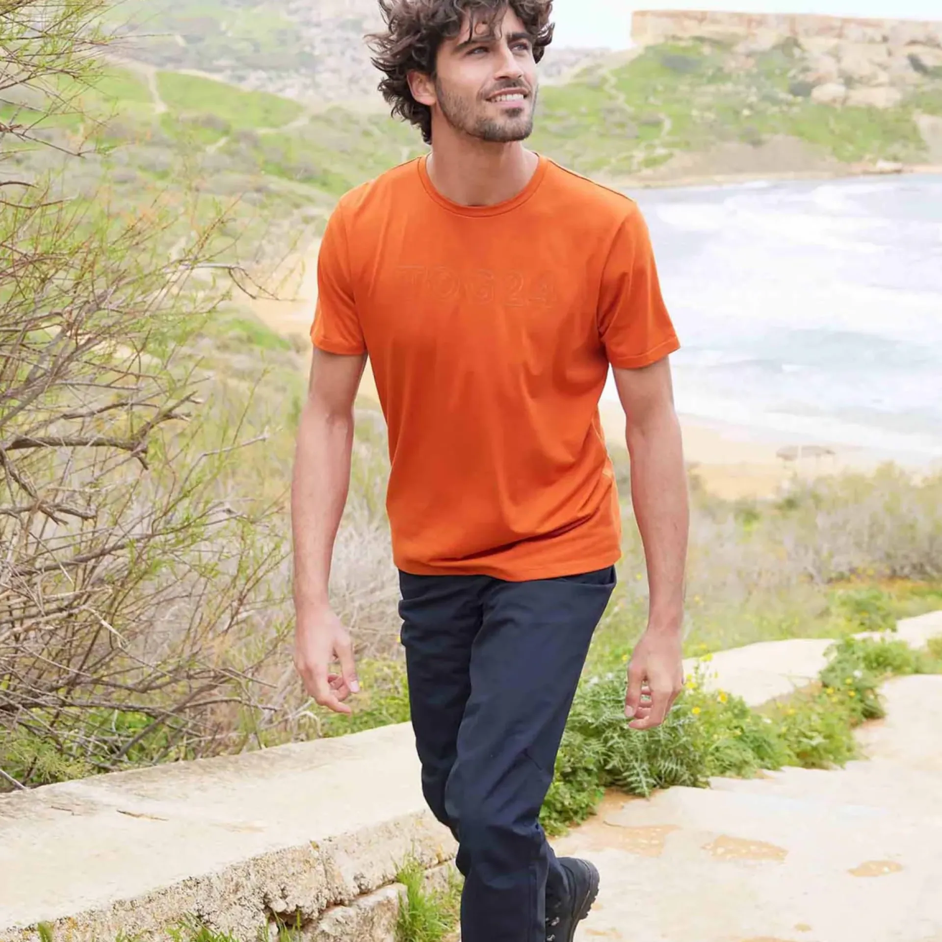 talen-mens-tech-short-sleeve-t-gACuEYMD-3.webp Clearance TOG24 Talen Mens Tech Short Sleeve Top Dark Orange