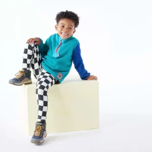 Outlet TOG24 Texel Kids Shaun The Sheep Fleece Zip Neck Ocean Blue