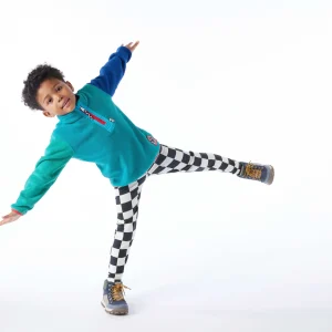 Outlet TOG24 Texel Kids Shaun The Sheep Fleece Zip Neck Ocean Blue