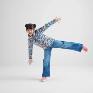 Best TOG24 Toffolo Kids Zipneck Fleece Blue Swirl Print