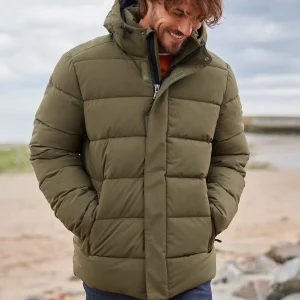 Fashion TOG24 Tunnard Mens Padded Short Jacket Khaki