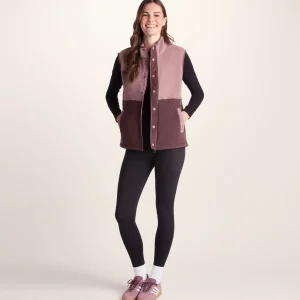 Best TOG24 Tunston Womens Fleece Gilet Mauve/Dark Mauve