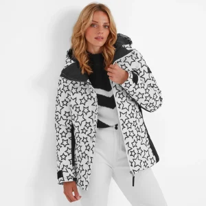 Best TOG24 Vermont Womens Ski Jacket Black/White Outline Star | Black/Optic White Outline Star