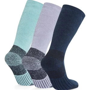 Clearance TOG24 Villach 3 Pack Womens Trek Socks Dk Indigo/Lavender Grey/Mist Grey