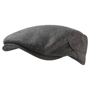Sale TOG24 Weighton Knit Flat Cap Dark Grey Marl