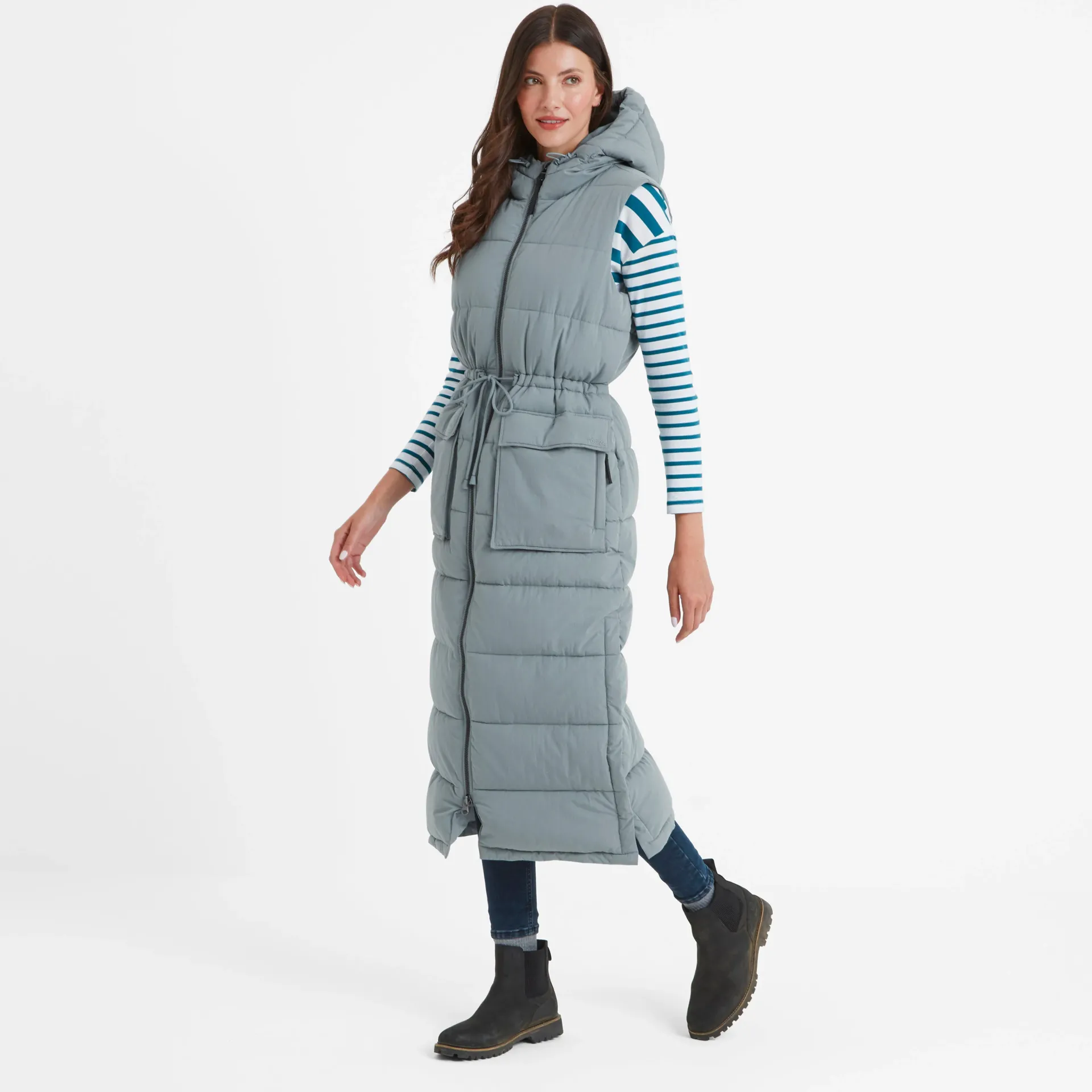 welham-womens-gilet-in-mist-gr-wZonciKT-1.webp Sale TOG24 Welham Womens Gilet In Mist Grey | Extra Long Gilet |