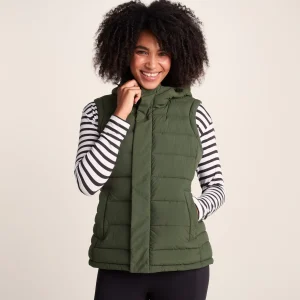 Fashion TOG24 Wyness Womens Padded Gilet Dark Green