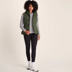 Fashion TOG24 Wyness Womens Padded Gilet Dark Green